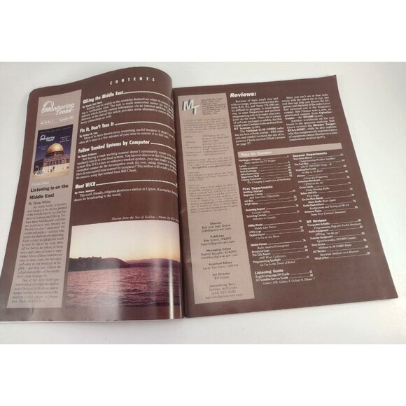 Monitoring Times Magazine Listening In On Middle East Sept 2001 Shortwave Radio - Picture 2 of 6